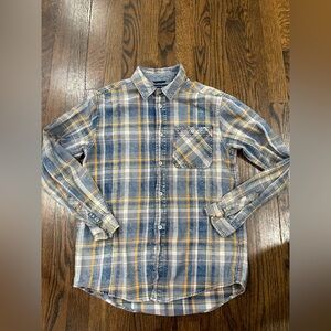 Tommy Hilfiger Blue and Yellow Plaid Shirt size 16/18